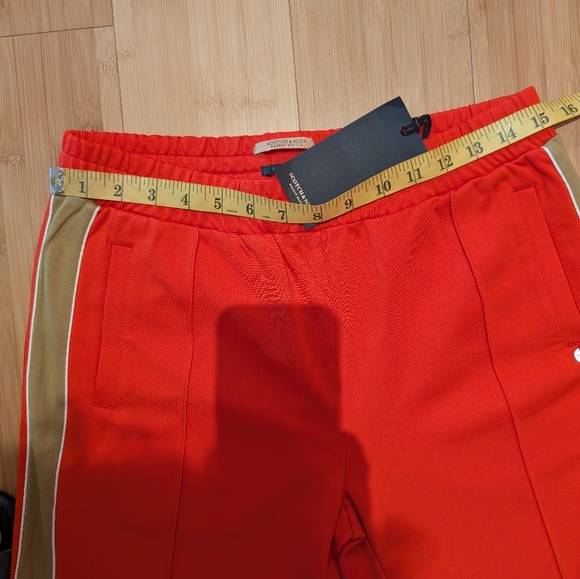 Scotch & Soda Bold Red Joggers with Tan Stripes - Picture 13 of 13
